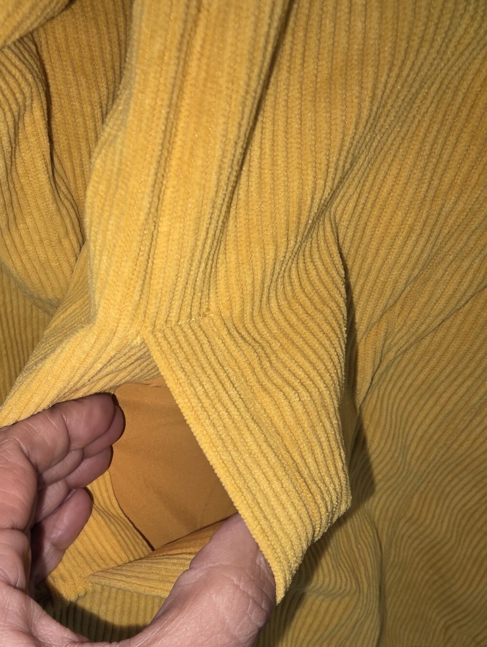 Mustard Yellow Corduroy Shacket Jacket 2XL Wide Well Boho,Western,Cowgirl - Picture 11 of 12